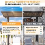 16 x 10 ft Outdoor Gazebo – Hardtop Patio Pergola - Image 6
