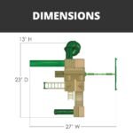 Empire Extreme Swing Set – Multi-Deck Backyard Playset with 3 Slides, Monkey Bars & Rock Wall - Image 16