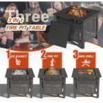 AECOJOY 30” Fire Pit Table – Metal Outdoor Fireplace for Patio & Backyard - Image 6