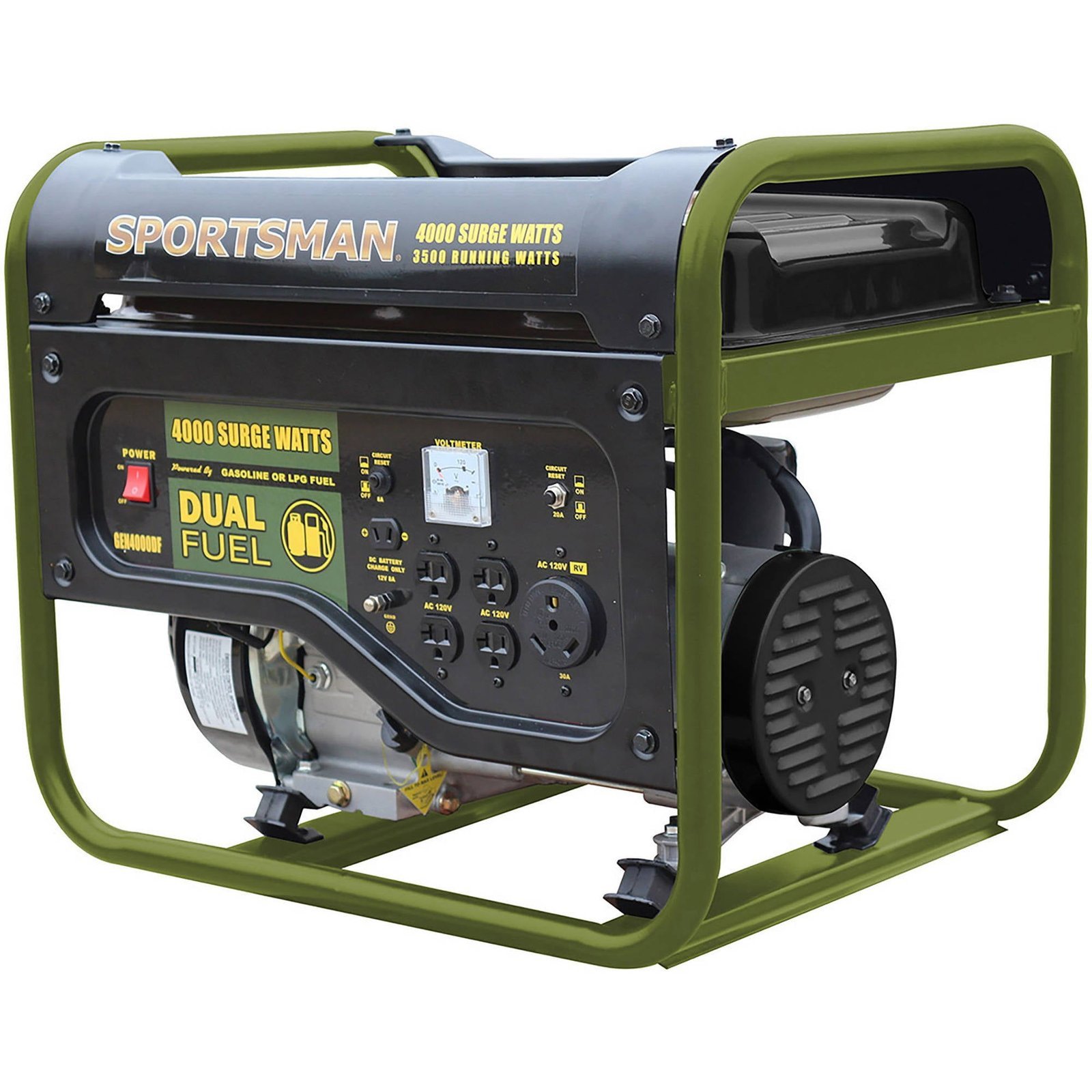 87897743f9594206908b4e6ad0742bbce42aa8c847430f5cfabaafb0de4f887c.jpg Restored Sportsman 4000W Dual-Fuel Generator (Refurbished) - Image 1