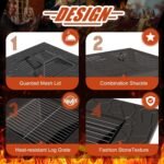 AECOJOY 30” Fire Pit Table – Metal Outdoor Fireplace for Patio & Backyard - Image 5