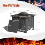 AECOJOY 30” Fire Pit Table – Metal Outdoor Fireplace for Patio & Backyard - Image 3