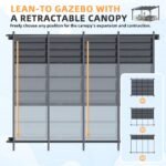 AECOJOY 14 x 10 ft Retractable Gazebo for Patio – Outdoor Pergola with Adjustable Canopy - Image 2
