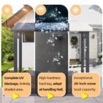 AECOJOY 20 x 12 ft Hardtop Gazebo – Lean-To Metal Pergola - Image 5