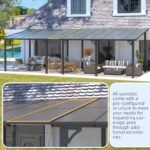 14 x 10 ft Wall-Mounted Outdoor Gazebo – Dark Patio Pergola - Image 9