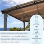 14 x 10 ft Wall-Mounted Outdoor Gazebo – Dark Patio Pergola - Image 6