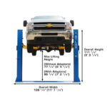 10,000 lb Baseplate 2-Post Lift for Low Ceilings | Atlas BP10000X - Image 3