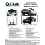8,000 lb Extra Tall/Long 4-Post Lift | Atlas Garage PRO8000EXT-L - Image 28