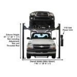 8,000 lb Extra Tall/Long 4-Post Lift | Atlas Garage PRO8000EXT-L - Image 4