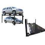 8,000 lb 4-Post Lift + 8-Piece Floor Panel Combo | Atlas Garage PRO8000
