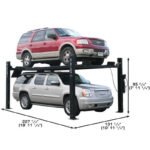 9,000 lb Extra-Long Portable 4-Post Lift | Atlas Garage PRO9000 - Image 4