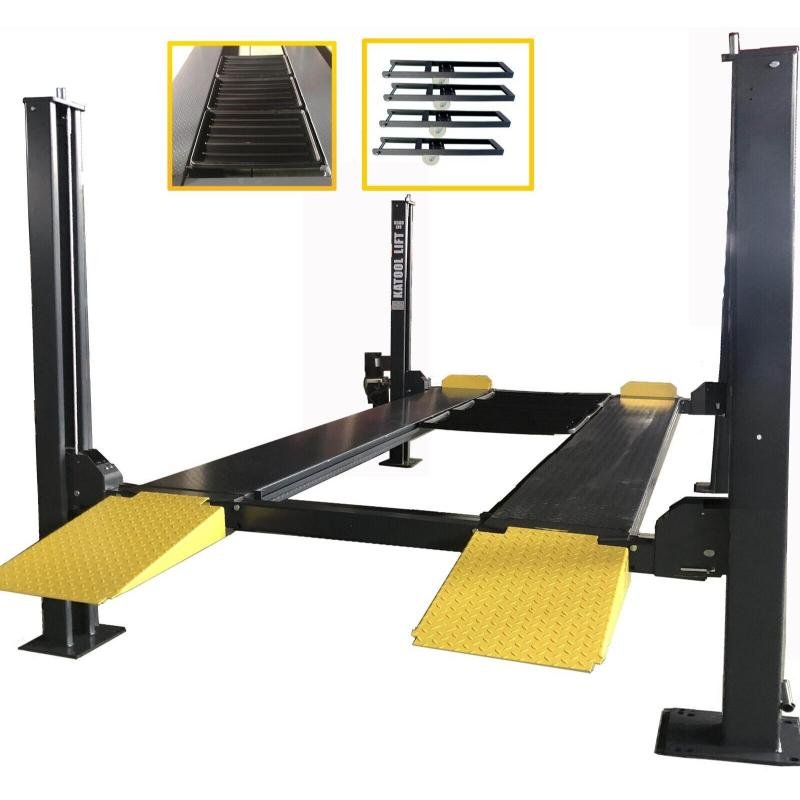 8,500 lb 4-Post Car Lift with Jack Tray & Caster Kit | KATOOL KT-4H850 - Image 4
