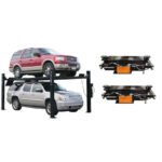 9,000 lb 4-Post Lift + Air Rolling Jack Combo | Atlas PRO9000