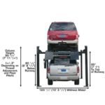9,000 lb 4-Post Lift + Air Rolling Jack Combo | Atlas PRO9000 - Image 5
