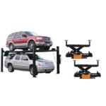9,000 lb 4-Post Lift + 2 Rolling Bridge Jacks Combo | Atlas PRO9000