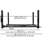 9,000 lb 4-Post Lift + 2 Rolling Bridge Jacks Combo | Atlas PRO9000 - Image 2