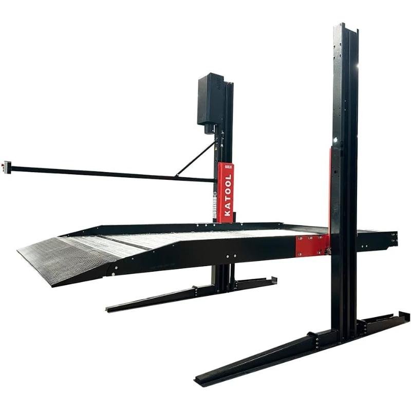 katool-double-deck-lift-kt-p2700.jpg 6,600 lb Double Deck 2-Post Parking Lift, Dual Hydraulic | KATOOL KT-P2700 - Image 1