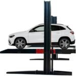 6,600 lb Double Deck 2-Post Parking Lift, Dual Hydraulic | KATOOL KT-P2700 - Image 2