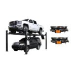 9,000 lb ALI-Certified 4-Post Lift + 2 Air Rolling Jacks Combo | Atlas APEX9