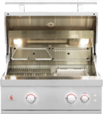 30-Inch Built-In Grill, 304 Stainless Steel, IR Back Burner, 8mm Grates | Coyote QUEST - Image 3