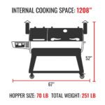 Dual Chamber Wood Pellet Grill, Direct & Indirect Heat, 1,200 Sq In | recteq DualFire 1200 - Image 19