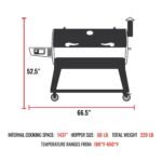 Wood Pellet Grill, 1,400 Sq In, Advanced PID Controller | recteq Flagship XL 1400 - Image 19