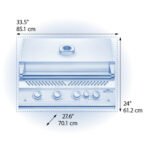 Built-In 32-Inch Gas Grill, Matte Black, Infrared Rear Burner, Natural Gas | Napoleon 700 Series - Image 5