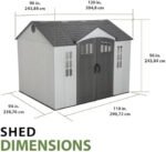 10x8 Ft Outdoor Storage Shed, HDPE + Steel Frame, UV Protected | Lifetime 60243 - Image 6
