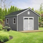 12x16 Ft DIY Wooden Storage Shed with Floor, 7-Ft Sidewalls | Handy Home Scarsdale - Image 2