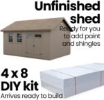 12x16 Ft DIY Wooden Storage Shed with Floor, 7-Ft Sidewalls | Handy Home Scarsdale - Image 4