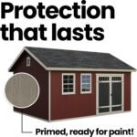 12x16 Ft DIY Wooden Storage Shed with Floor, 7-Ft Sidewalls | Handy Home Scarsdale - Image 7