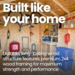 12x16 Ft DIY Wooden Storage Shed with Floor, 7-Ft Sidewalls | Handy Home Scarsdale - Image 8