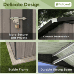 7x7 Ft Resin Storage Shed with Floor Included, Steel-Reinforced | CRAFTSMAN - Image 2