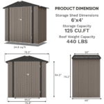 7x7 Ft Resin Storage Shed with Floor Included, Steel-Reinforced | CRAFTSMAN - Image 3