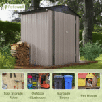 7x7 Ft Resin Storage Shed with Floor Included, Steel-Reinforced | CRAFTSMAN - Image 5