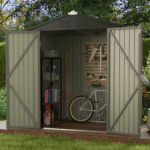 7x7 Ft Resin Storage Shed with Floor Included, Steel-Reinforced | CRAFTSMAN - Image 7