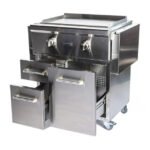 30-Inch Flat Top Grill with Cart, Dual Heat Zones, LED Safety Light | Coyote C1FTG30 - Image 2
