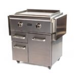 30-Inch Flat Top Grill with Cart, Dual Heat Zones, LED Safety Light | Coyote C1FTG30 - Image 3