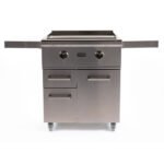 30-Inch Flat Top Grill with Cart, Dual Heat Zones, LED Safety Light | Coyote C1FTG30
