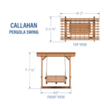 Cedar Wood Outdoor Pergola with Swing Bench | Backyard Discovery Callahan - Image 9