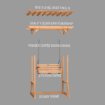 Cedar Wood Outdoor Pergola with Swing Bench | Backyard Discovery Callahan - Image 10