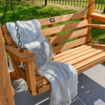 Cedar Wood Outdoor Pergola with Swing Bench | Backyard Discovery Callahan - Image 3