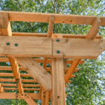 Cedar Wood Outdoor Pergola with Swing Bench | Backyard Discovery Callahan - Image 5