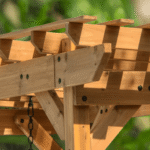 Cedar Wood Outdoor Pergola with Swing Bench | Backyard Discovery Callahan - Image 6
