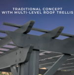 16x12 Ft Black Steel Traditional Pergola with Sail Shade Canopy | Backyard Discovery Stratford - Image 9