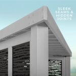 8x8 Ft White Steel Cabana Pergola with Built-In Seating & Sunbrella Cushions | Backyard Discovery Ridgedale - Image 6