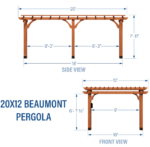 20x12 Ft All-Cedar Wood Pergola with PowerPort Electric Outlets, Light Brown | Backyard Discovery Beaumont - Image 5