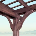 14x10 Ft Cedar Pergola with PowerPort Electric Outlets, Dark Walnut | Backyard Discovery Somerville - Image 5