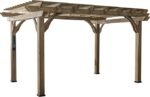 14x10 Ft Cedar Pergola with PowerPort Electric Outlets, Dark Walnut | Backyard Discovery Somerville - Image 8