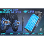 Dual Motor Electric Bike, 2000W Total, 48V 23Ah, 26" Fat Tires | Ridstar E26 PRO - Image 2